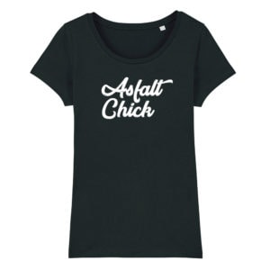 T-shirt ladies black asphalt chick
